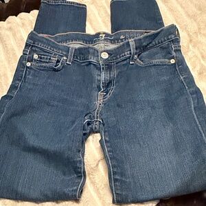 7 For All Mankind Dark Blue Skinny Jeans